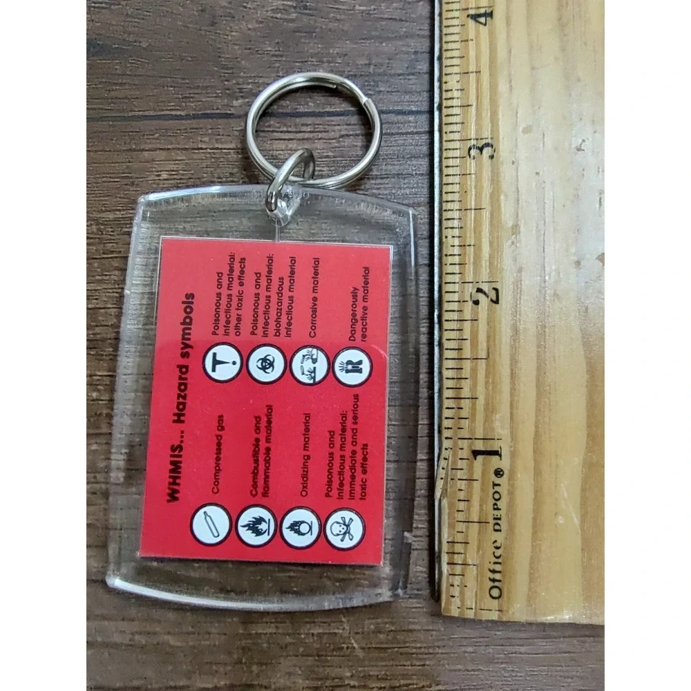 Dow Hydrocarbons Construction Promo Keychain Safety Hazard Symbol Cheat Sheet